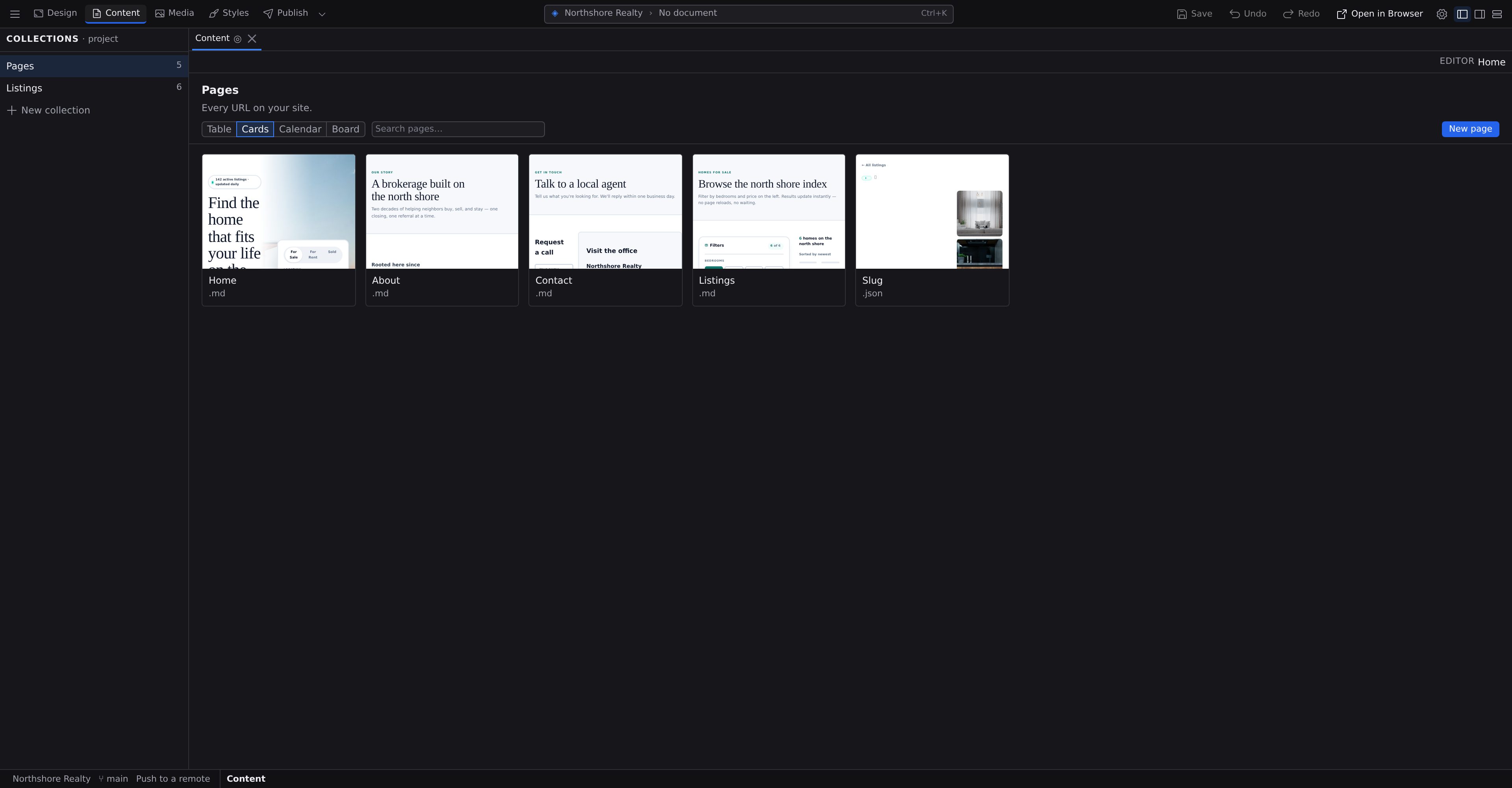 Jx Studio Manage Files modal with live previews of every project file